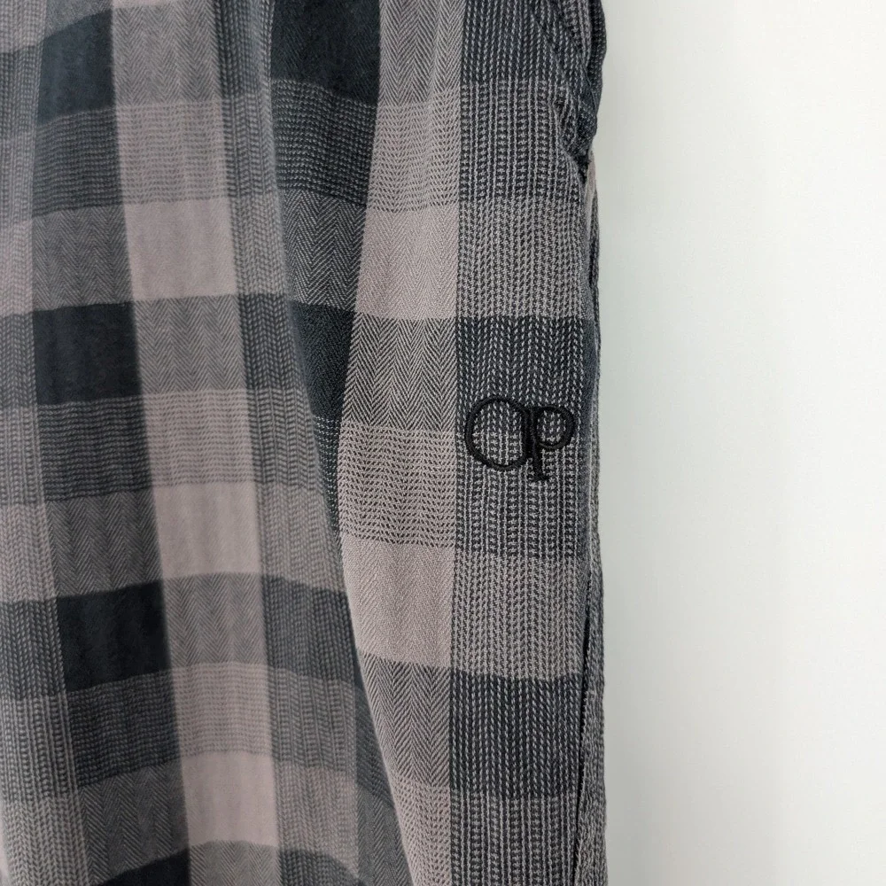VTG 90s Y2K OP Plaid Bermuda Cargo Shorts Mens 38 Grey Black Plaid Skate Utility